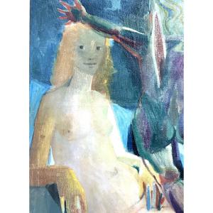 Arcabs Jean Marie Pirot Large Oil Painting Venus And Cupid 1957 Museum Collection