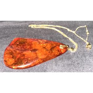 Antique Baltic Amber Necklace And Chain, From The Collection Of A Jeweler/goldsmith In Ardèche /1