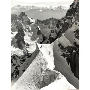 Pierre Tairraz 1933-2000, Silver Gelatin Photographs Of Mountaineers In The Alps, Chamonix Mountain