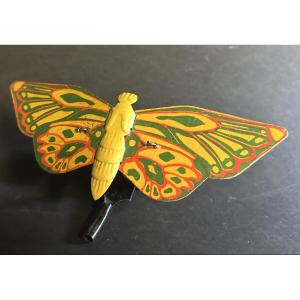 Charles Rossignol Toy, Articulated Butterfly In Lithographed Tinplate, Cr 22.3cm /13