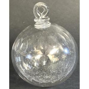 Important Faceted And Cut 19th-century Baccarat Crystal Chandelier Ball