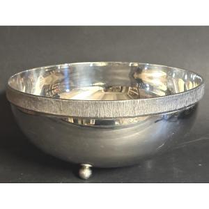 Royal Silver Lebanon Silver Metal Footed Bowl Centerpiece Tableware