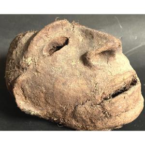 Rare Overmodelled Skull Vaneatu Primitive Art Oceania Relic In Museum Condition