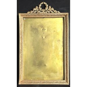 Late 19th Century Louis XVI Style Gilt Bronze Photo Frame With Original Glass Photo Holder, Very Good Condition