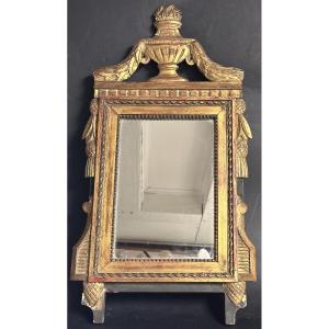 Louis XVI Period 18th Century Giltwood And Patina Mirror 64.5 Cm