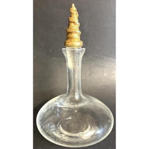 Decanter Fondica And Pierre Casenove For La Rochère Cristallerie Bronze Decanter Carafe