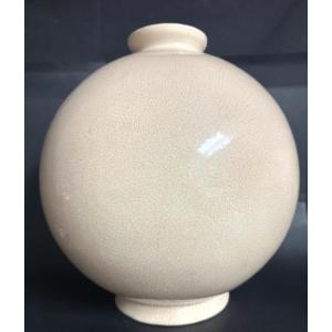 Longwy Important Colonial Vase For Grange 1970 Signed 38 Cm