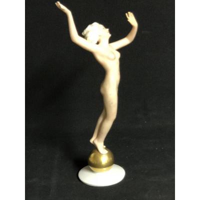 Dance Statue Art Deco Porcelain Schaubach Kunst Tbe