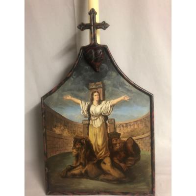 Nineteenth Oil  Blandine Holy Candle To Ask Or For Procession Religion