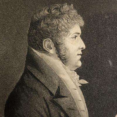Edme Quenedey 1756-1830 Portrait With Physiognotrace 1809 1/4