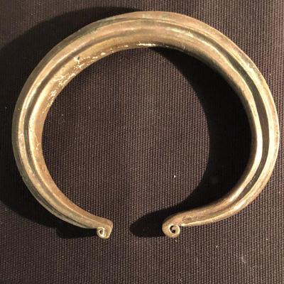 Spectacular Bronze Arm Bracelet End Of 19th Coast Of Ivory African