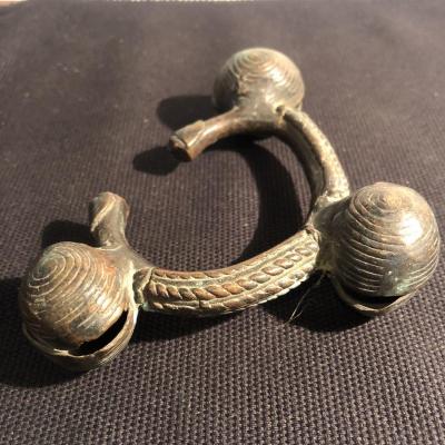 Dan Open Bell Bracelet In Bronze End 19th Cost Of Ivory