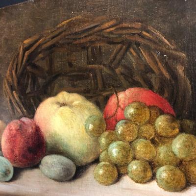 George M. Leonard 1826-? Still Life With Fruits Nineteenth