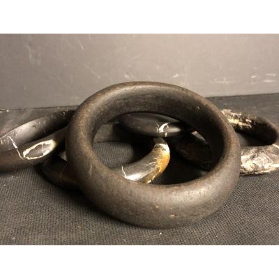 Old Peul Wrist Or Arm Bracelet In Stone: Carved In A Single Block