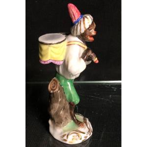 Rare Enamelled Porcelain Porter Monkey Trademark + 1762