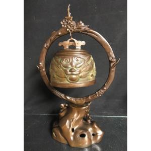 China Gong In Bronze Late Nineteenth In Its Bronze Mount