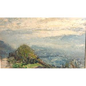 Abbé Pierre Cales 1870-1961 Oil Le Gresivaudan Dauphiné Tencin Grenoble