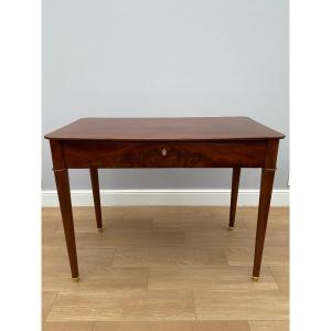 Louis XVI Period Flamed Mahogany Desk