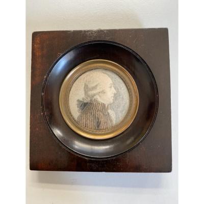 Miniature In Medallion, Drawing Representing A Revolutionary