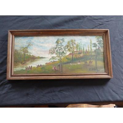 Oil On Wood P. Farge