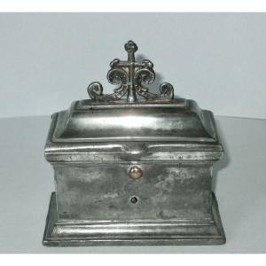 Pewter Holy Oil Box 17th