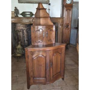 18th Century Provencal Corner Cabinet In Walnut