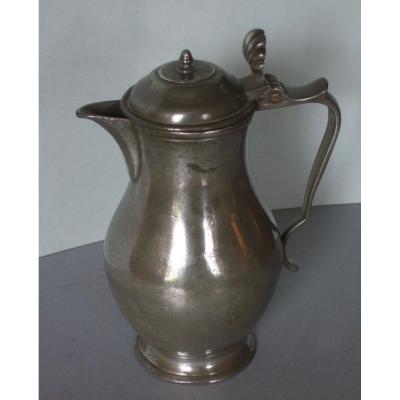 Pitcher Of Ath, 19th Century Belgian Pewter