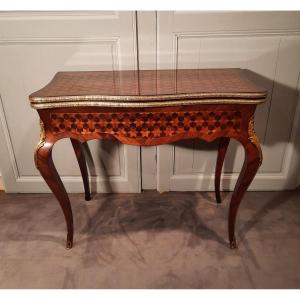 Napoleon III Marquetry Game Table.