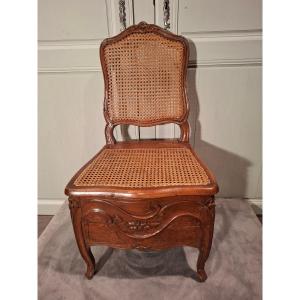 Louis XV Period Beech Commode Seat.