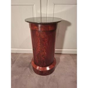 Somno Bedside Table In Flamed Mahogany From The Empire Period.