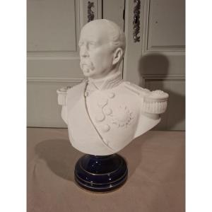 Sèvres Biscuit Bust Of Patrice De Mac Mahon, Signed "forgeot 1874", Late 19th Century.