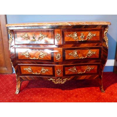 Tomb Chest In Marquetry XVIIIth Century.