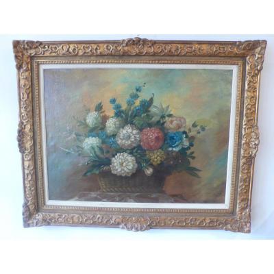 Table Representative Flowers XIXth Century.
