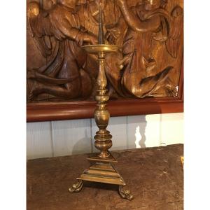 Bronze Candle Stick, 17th Century