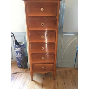 Chest Of Drawers L.xv Walnut Stamped 18th
