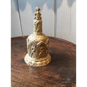 19th Century Neo-gothic Bronze Table Bell