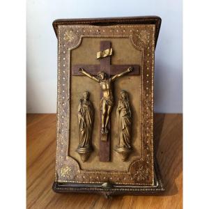 Calvary Ancient Travel Altar, Passion Of Jesus, Ste. Mary And St. Joseph, Late 19th Century