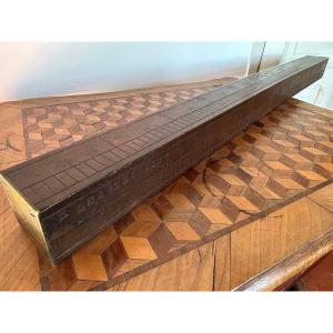 Enorme Mètre En Bois ( Mètre étalon ?? )  Mètre Juban Saint Etienne .  19e . Siècle 