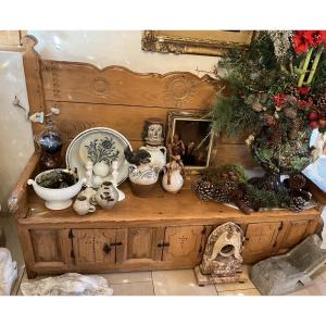 Antique Spanish Pine Bench, Late 18th/early 19th Century. Beautiful Patina.