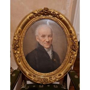 XIX Th S, Portrait Of A Pastel Man