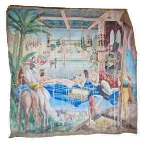Oil On Canvas Signed Art Deco Orientalist