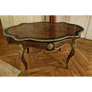 Napoleon III Boulle Marquetry Center Table 