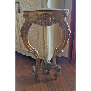 Napoleon III Gilded Wood Wall Console