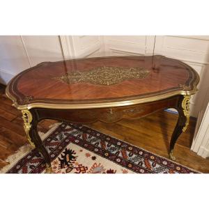 Napoleon III Marquetry Center Table