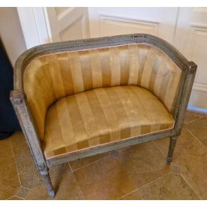 Louis XVI Lacquered Wood Marquise 