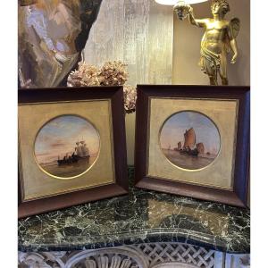 Pair Of 18th Century Dutch Marines