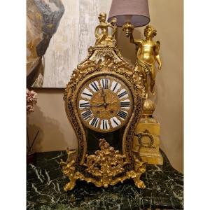 Marquetry Cartel Clock, Napoleon III Period 