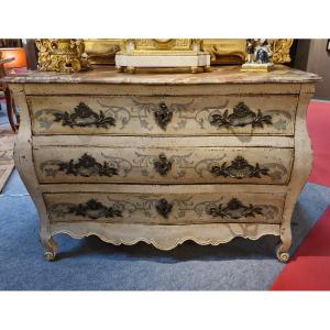 Louis XV Style Chest Of Drawers With Patinated 18th Century