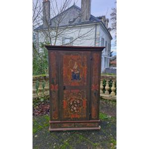 Fir Wood Bonnetière, 18th Century Religious Decoration