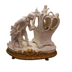 Biscuit Porcelain Group, Napoleon III Bronze Mount